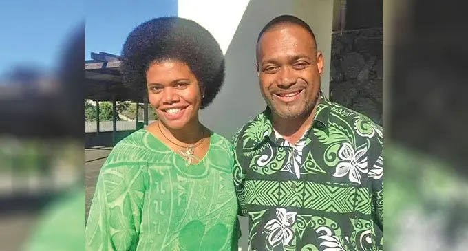 Back in the day... Assistant Minister for Foreign Affairs Lenora Qereqeretabua with the late Ratu Kinijoji Cama, commonly known as Tu Kini Cama.