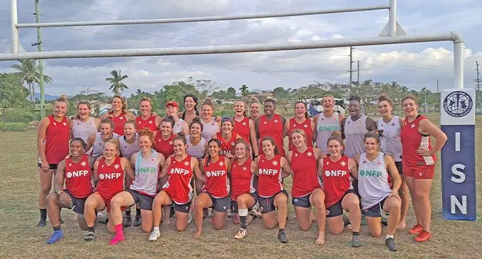 Canada women’s rugby players after their training session at the International School Nadi ground on September 20, 2022. Photo: Waisea Nasokia