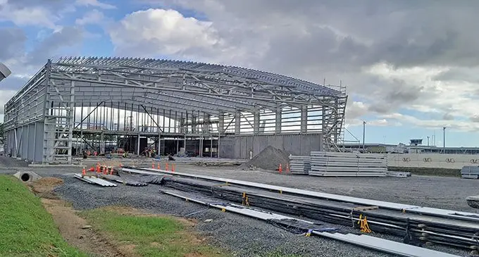 UNDER CONSTRUCTION, the Laucala Island hangar at Nadi International Airport. Photo: Waisea Nasokia