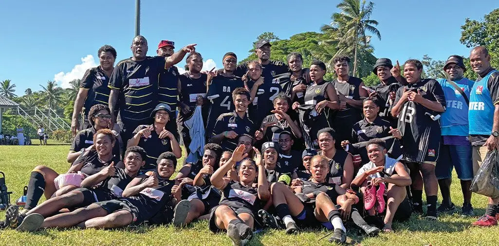 The Island Pharmacy Ba women’s team after their 30-30 draw with Kadavu at Lawaqa Park, Sigatoka. Photo: Josua Buredua