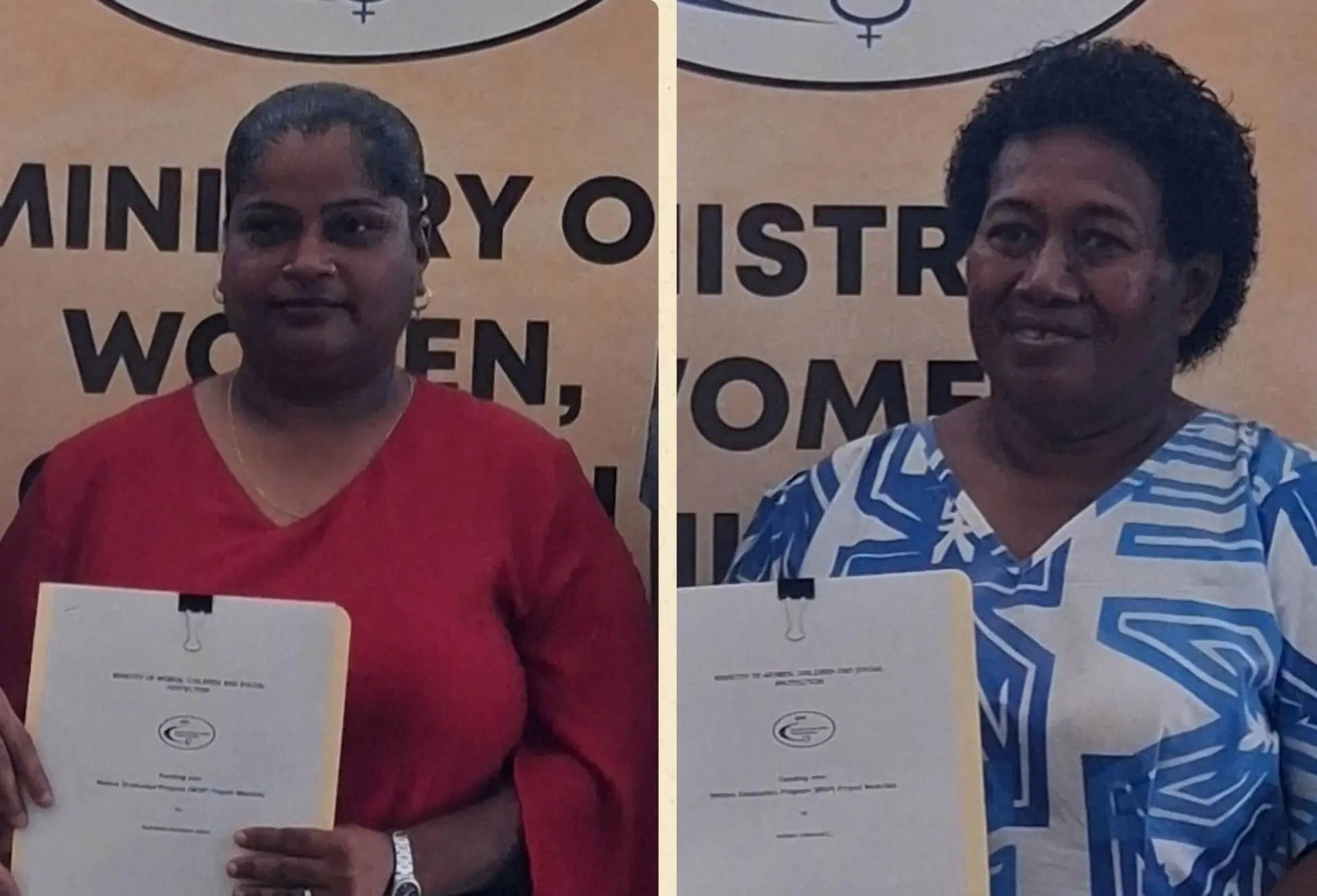 Mereia Diwaqaca and Subhashni Ravina Singh receive business support to expand their livelihoods in traditionally male-dominated fields.