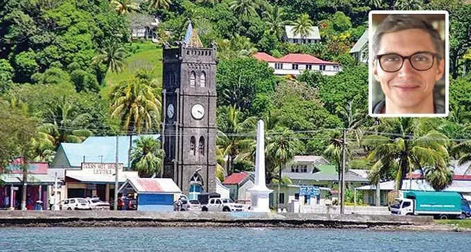 Levuka Town was declared a heritage site for its Colonial structures, like the ones see here in the picture. INSET: Max Cross