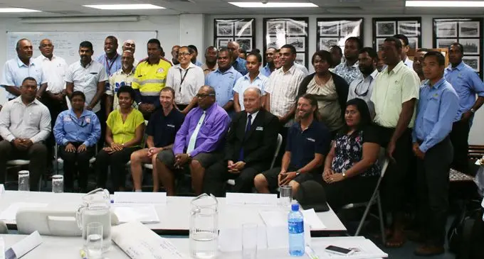 Workshop participants after a demonstration at the Princess Wharf in Suva last Thursday. Photo: MSAF