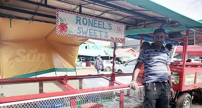 Roneel Ritesh Chand with his new sweets cart in Rakiraki Town on October 28, 2020. Photo: Susana Hirst-Tuilau