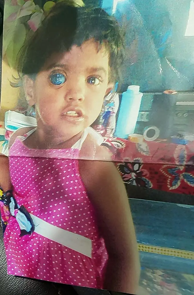 A photo of Anjalin when she was a small baby.