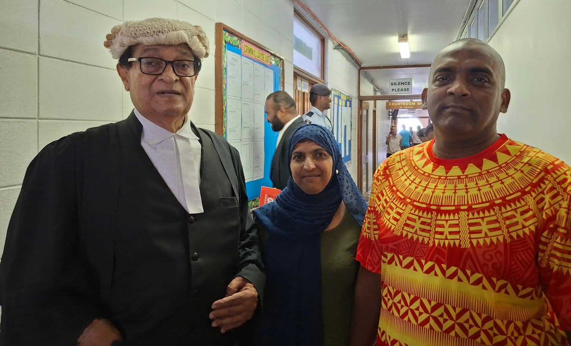 Mohammed Naushad and Nazreen Nisha Khan and their lawyer, Iqbal Khan at the High Court in Lautoka.. 