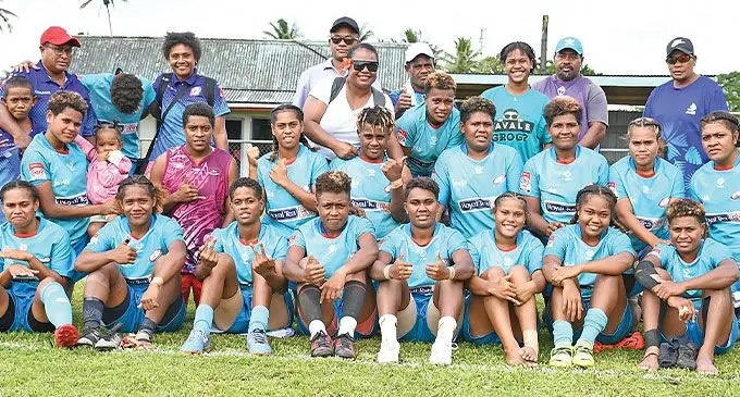 Cakaudrove women’s rugby team, trainers and officials.