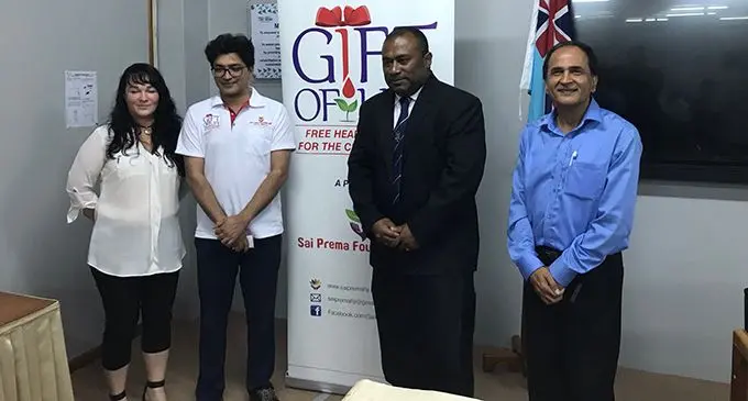 From left: Staff nurse Kym Stewart, Dr Asish Katewa, Minister for Health and Medical Services Dr Ifereimi Waqainabete, and Sai Prema Foundation chairman Mahendra Tappoo.