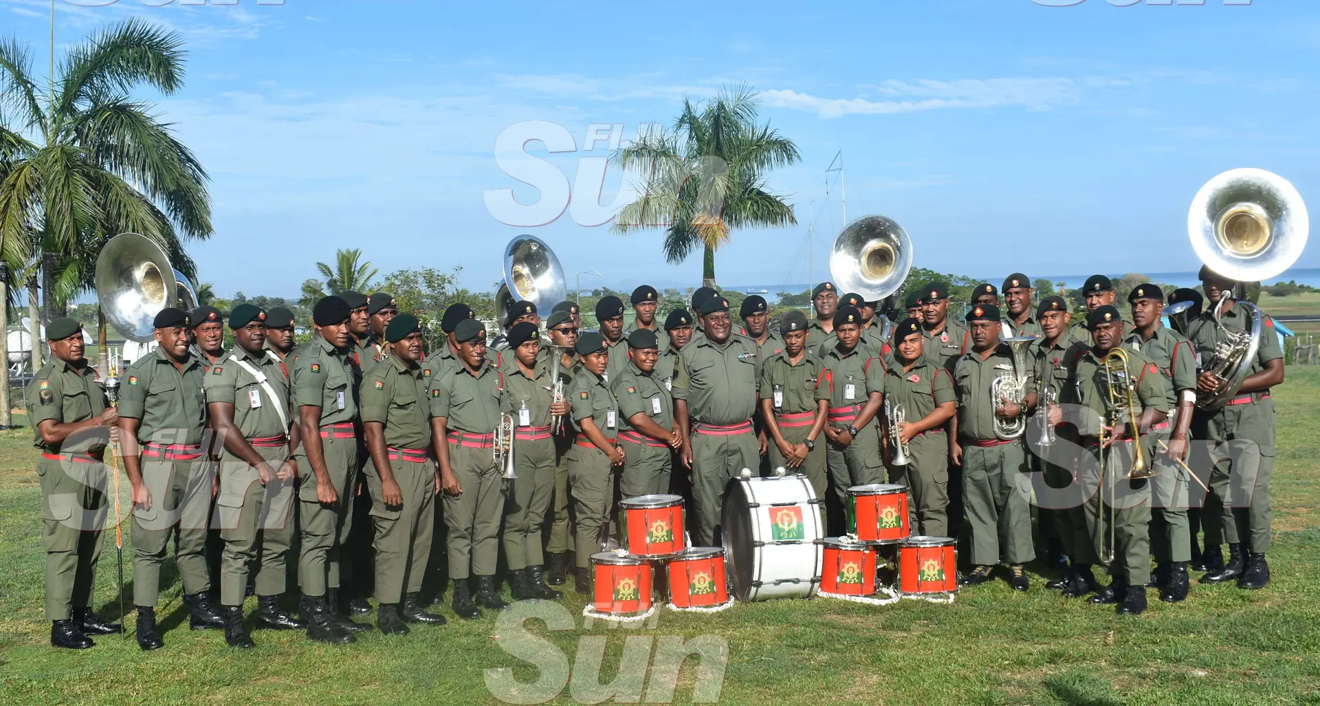 Members of the RFMF military band perform their final practise at the Delta Coy in Namaka yesterday. Photo: Waisea Nasokia