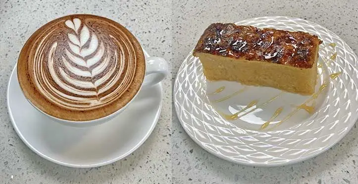 From left: The ROC Cafe italian cappucino and cassava cake. Photos: Jernese Macanawai