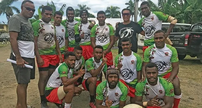 Tagimoucia Babaas sevens rugby team with manager Ana Rabuka (standing, 2nd from right) at Prince Charles Park, Nadi on February 26, 2021. Photo: Waisea Nasokia