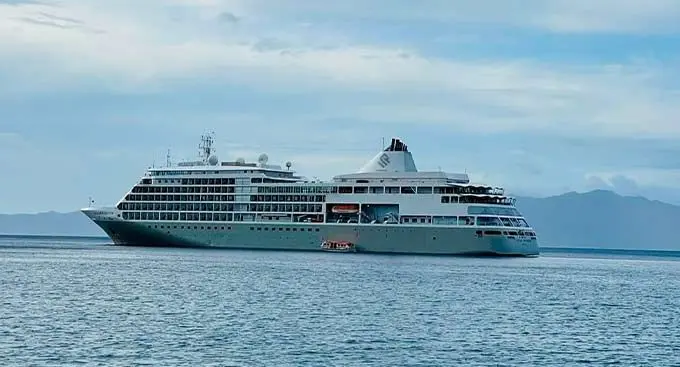 Silver Whisper in Savusavu on January 3,2023.. Photo: Jese Tuisinu .