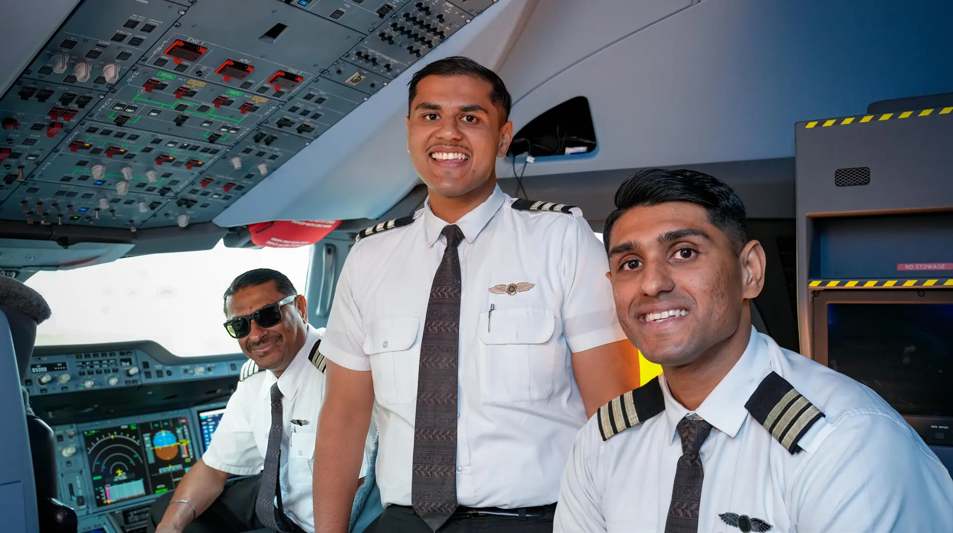 Captain Satpreet with his sons Prashant and Satvikrant.