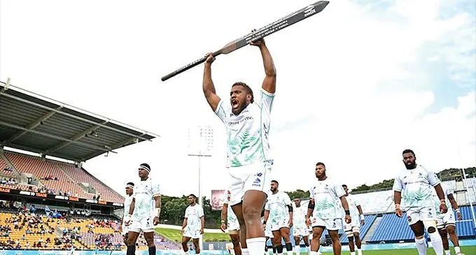 Swire Shipping Fijian hooker Tevita Ikanivere (right). Photo: Fijian Drua