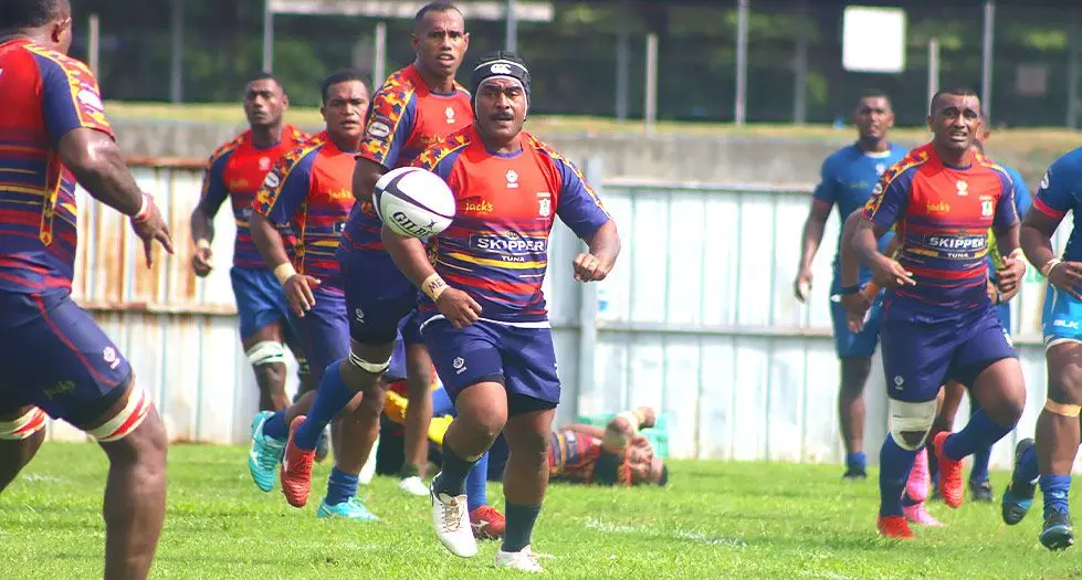 Namosi on attack against Yasawa at Churchill Park, Lautoka, on May 25, 2024. Namosi won 25-14. Photo: FRU Media 