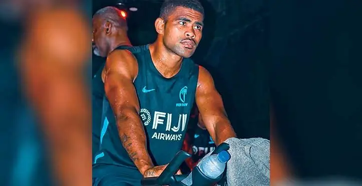Fiji Airways men’s rugby sevens forward Josese Batirerega during training in Singapore on April 4, 2023. Photo: FRU Media