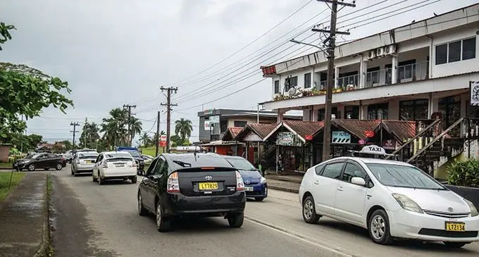 Traffic at Nasinu Town.  Photo: Leon Lord
