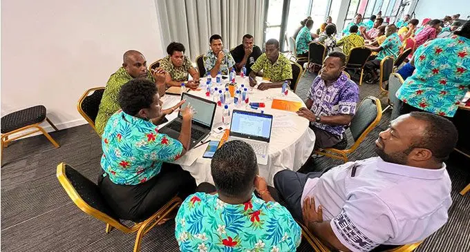 Participants at the Community Sports Association Forum at the Harbour Point Convention Centre in Lami on March 3, 2023. Photo: Sereana Salalo.