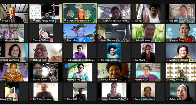 The class of 2021... Some of the graduates of the Academy of Women Entrepreneurs with key note speakers and business leaders, at the virtual graduation on January 12, 2022.