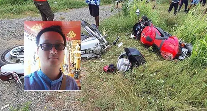 The scene of the accident at the Nawai stretch in Nadroga on December 22, 2019. Inset: Deceased...Tao Ahua.