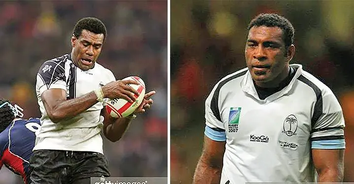 Former Flying Fijians star lock forwards (from left) Ifereimi Rawaqa and Kele Leawere to coach the Fiji Under-20 rugby side to the S20 competition. Photo: FABA