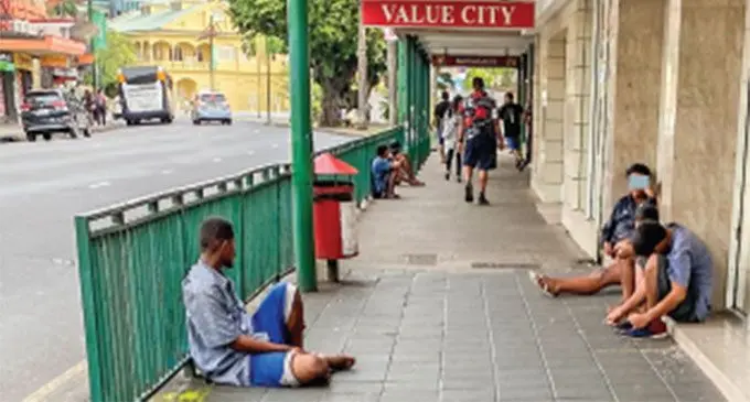 The public is urged to report any instances of child begging to authorities by contacting the Child Helpline on 1325. Photo: Leon Lord 