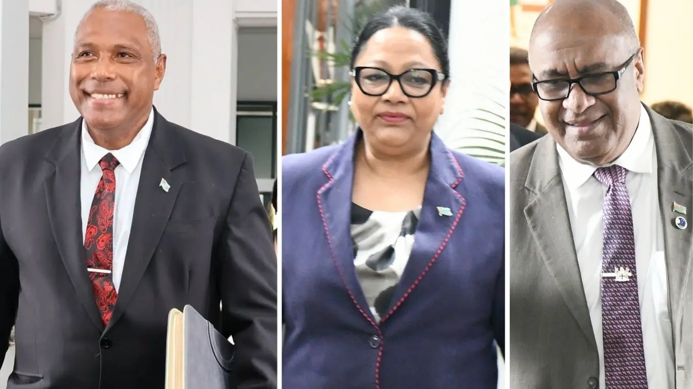 From left: Acting Attorney-General Siromi Turaga, Opposition MP Premila Kumar and Deputy Prime Minister Manoa Kamikamica.