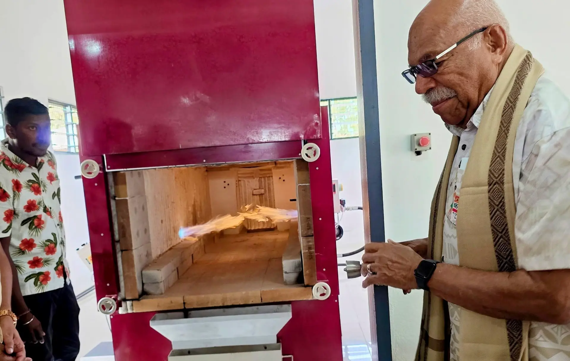 Prime Minister, Sitiveni Rabuka, with other cabinet ministers and stakeholders during the opening of the Tuatua public cemetery gas crematorium in Labasa on September 16, 2026. Photo: Sampras Anand 