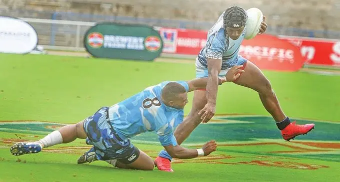 Fiji Bitter Marist 7s Under 21 action between Blue Diamond and Belovula Rugby  at the ANZ Stadium on March 25, 2021.  Photo: Ronald Kumar