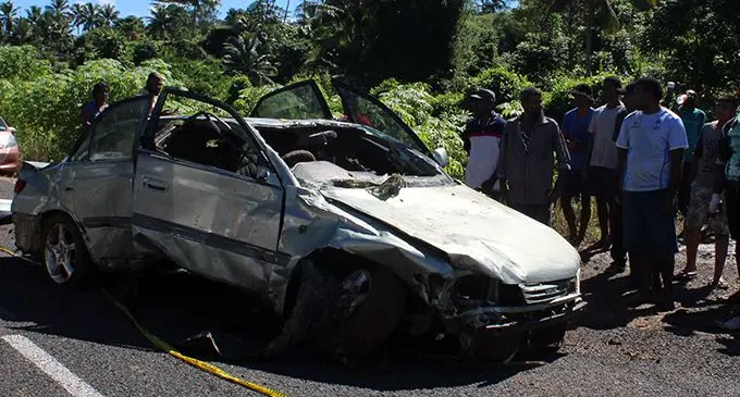 Baulevu residents watch as the car that was driven by Tasleem Ali was retrieved from the Rewa River in Nausori on April 29, 2019. 