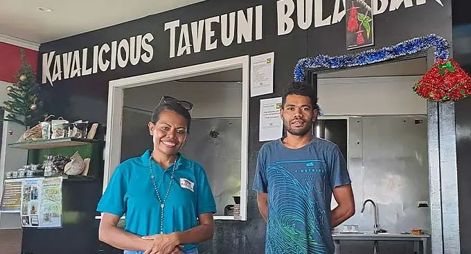 Kavalicious Taveuni founder/director Ana Malumuvatu with his brother Elia Qalo. Photo: Waisea Nasokia