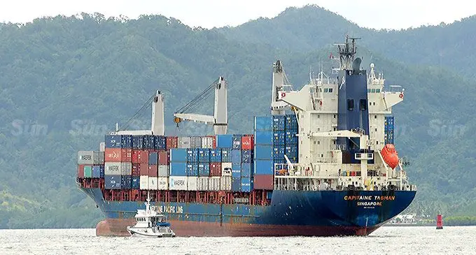 Cargo ship Capitaine Tasman berthed at Suva Harbour on April 6, 2022. Photo: Ronald Kumar.
