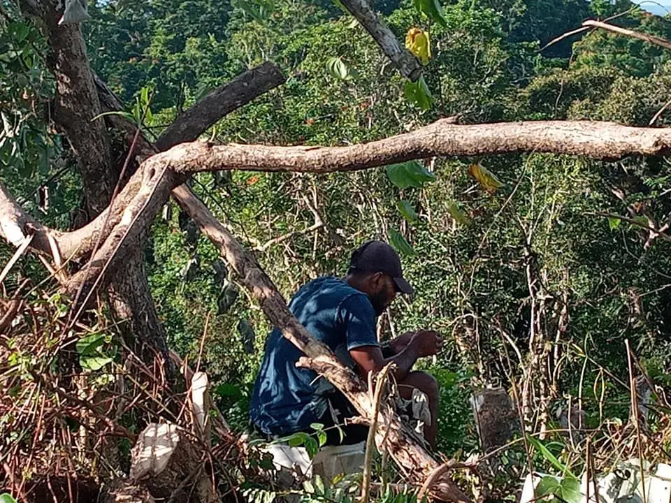 The only hill where you can get internet connectivity in Nabukaluka.  Photo:  Abbo Bole