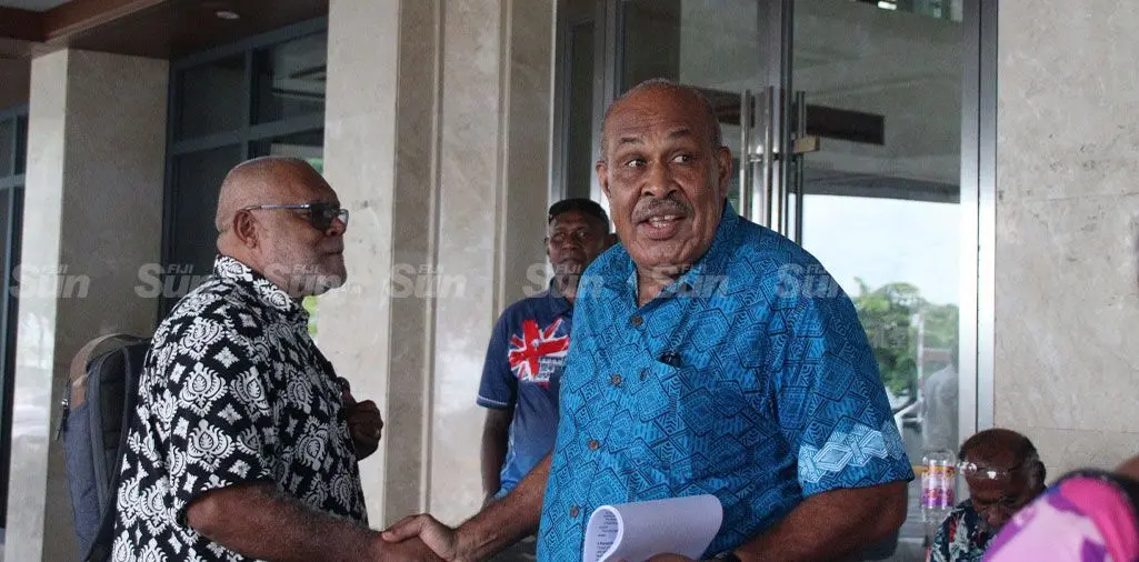  Minister for iTaukei Affairs Ifereimi Vasu outside the meeting venue at Civic Center, Suva. PHOTO: Wati Talebula-Nuku