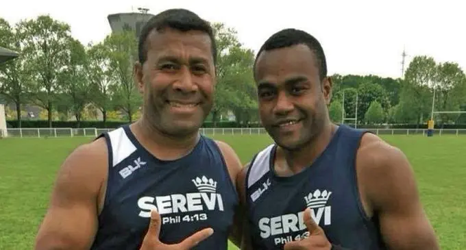 Waisale Serevi(left) with  winger  Alasio Naduva 
