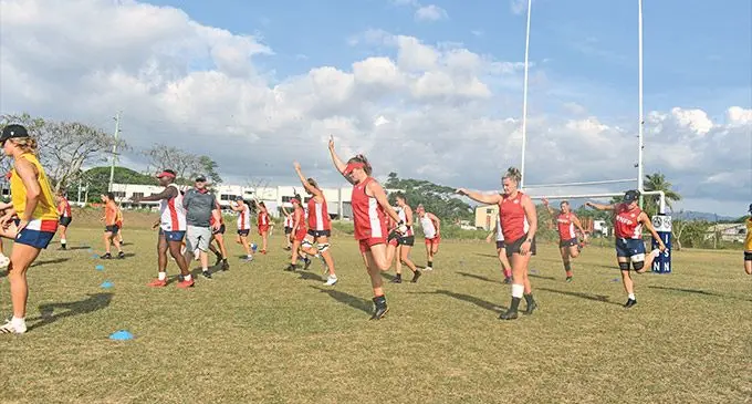 The Canada women’s 15s team training at Nadi International School ground on September 19, 2022. Photo: Waisea Nasokia