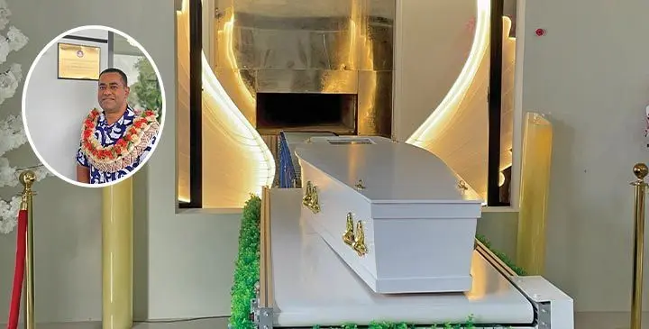 The new Suva Crematorium and Memorial Garden in Vatuwaqa. (INSET), Minister for Lands and Mineral Resources, Filimoni Vosarogo at the official opening.