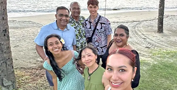 Nikita Singh (pictured front row, right) was born in Suva and moved to Melbourne at the age of three.