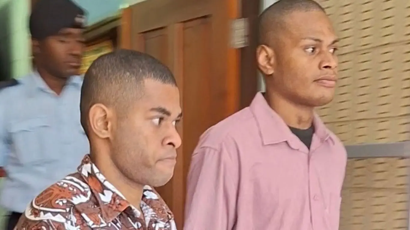 Accused Tevita Tora and Leveni Vuetibau at the High Court in Lautoka.