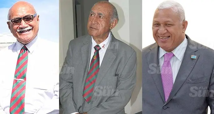 Pesident Jioji Konrote, Speaker Ratu Epeli Nailatikau and Prime Minister Voreqe Bainimarama.