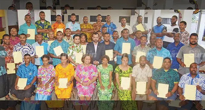 Fijians ready to workers under Pacific Labour Scheme in Australia and New Zealand with Assistant Minister for Employment, Productivity and Industrial Relations, Youth and Sports, Alvick Maharaj on August 5, 2022. Photo: Ronald Kumar