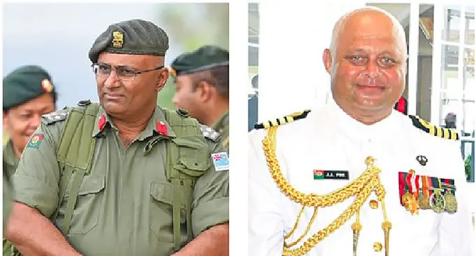 Brigadier-General Mohammed Aziz and Captain (Navy) John Fox.