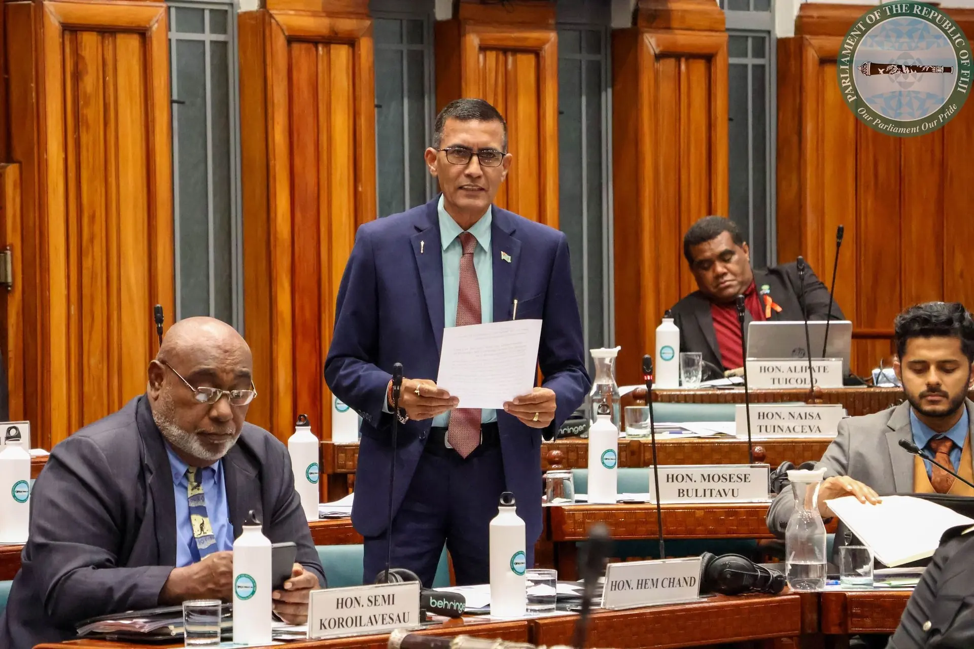 Opposition Member of Parliament Hem Chand in Parliament on December 2, 2025.