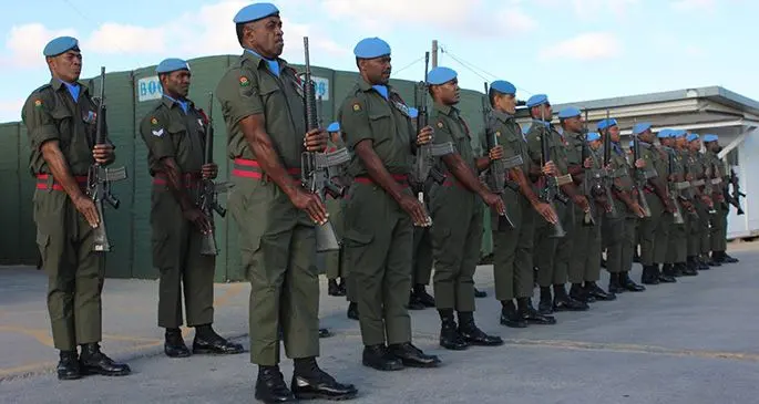 Fijian peacekeepers in 2017 .