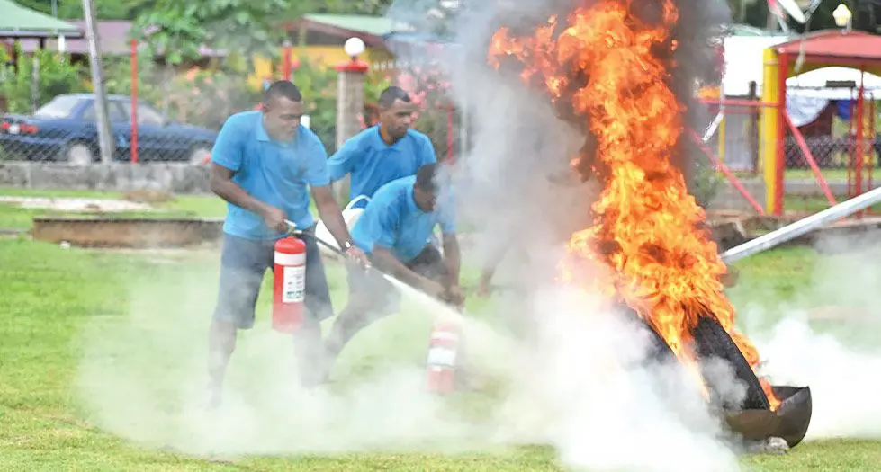 Fire wardens put their learnings to the test on January 19, 2024. Photo: Jone Salusalu