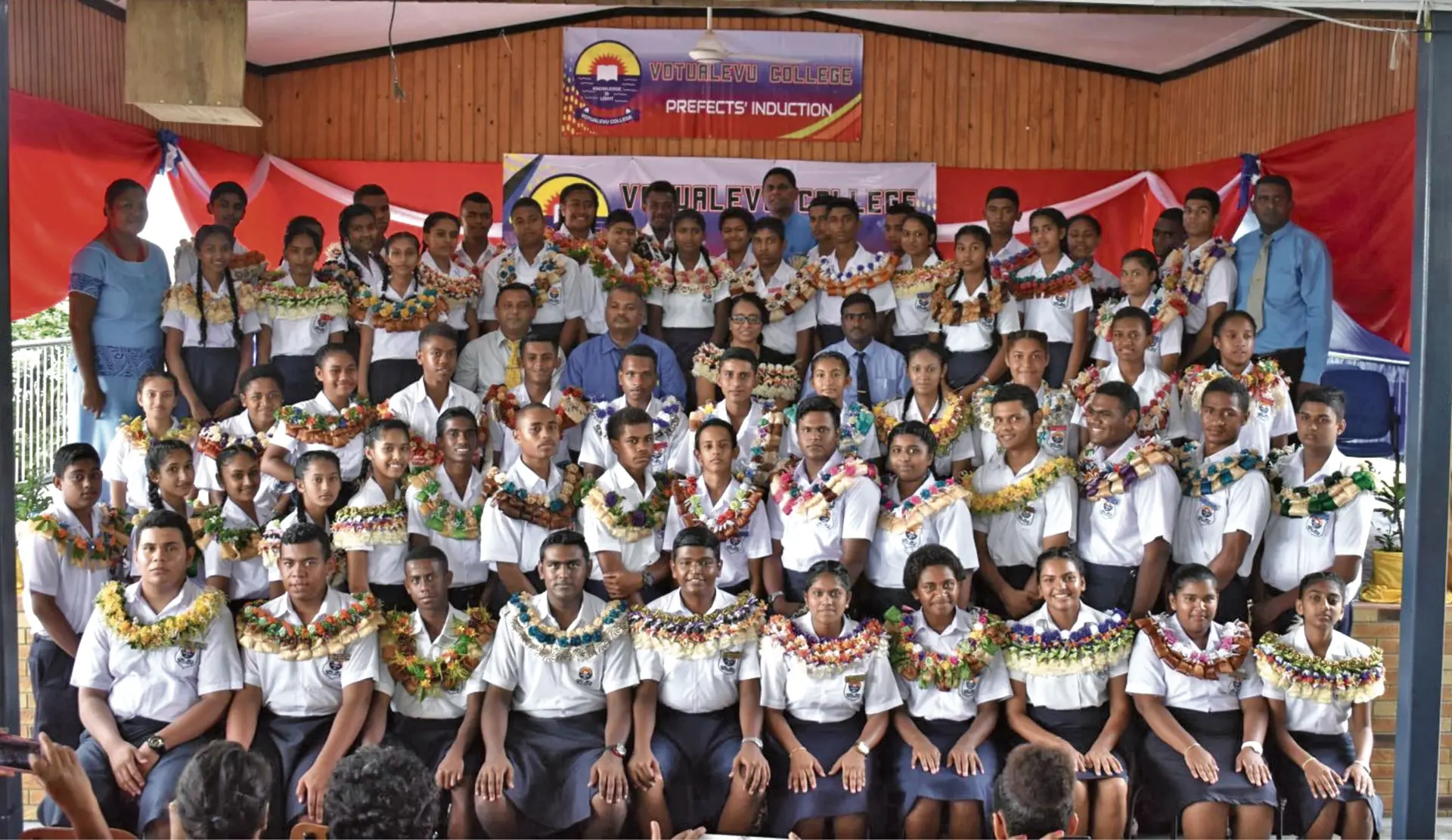 Votualevu College student council during the prefects induction ceremony. Photo:Eqaline Bolaitamana