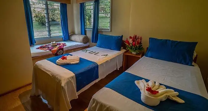 Cottage-twin-share-guest-room at Daku Resort Fiji.