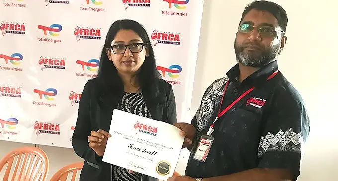 Consumer Council of Fiji Chief Executive Officer, Seema Shandil and President of the Fiji Rental Cars Association, Mohammed Safik.