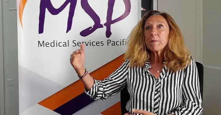 Deputy director-general (Brussels) Myriam Ferran (International Partnerships) at the Medical Services Pacific headquarters at Waimanu Road, Suva, on March 6, 2023. Photo: Wati Talebula-Nuku