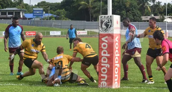 Penioni Tagituimua scores his second try for the Kaiviti Silktails against Windsor Wolves in round one of the Ron Massey Cup at Churchill Park in Lautoka on March 14, 2020. Photo: Waisea Nasokia